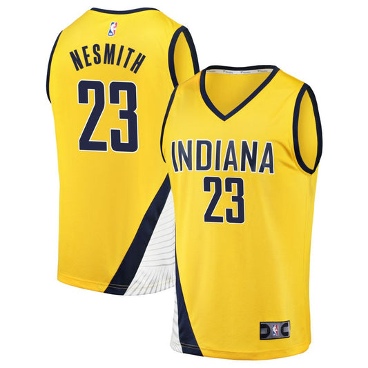 Aaron Nesmith  Indiana Pacers Fanatics Branded Fast Break Jersey - Yellow - Statement Edition