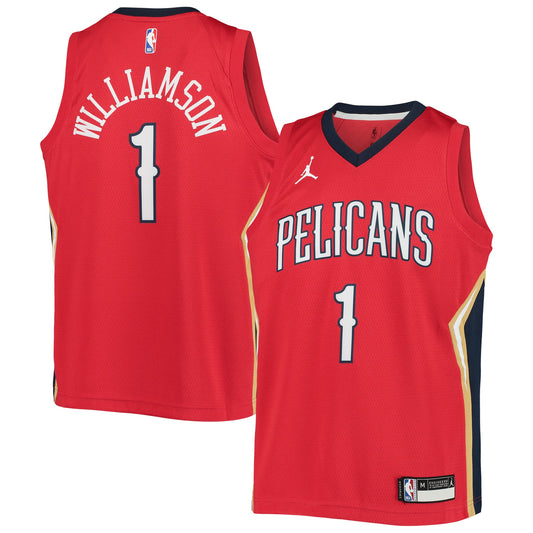 Zion Williamson New Orleans Pelicans Jordan Brand Youth 2020/21 Swingman Player Jersey - Statement Edition - Red