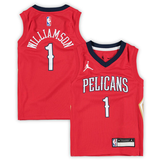 Zion Williamson New Orleans Pelicans Jordan Brand Preschool 2020/21 Fast Break Replica Jersey - Statement Edition - Red
