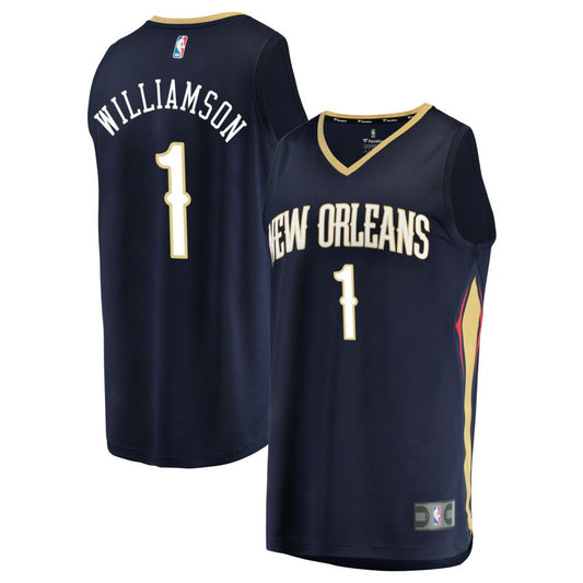 Zion Williamson New Orleans Pelicans Fanatics Branded Fast Break Replica Jersey Navy - Icon Edition