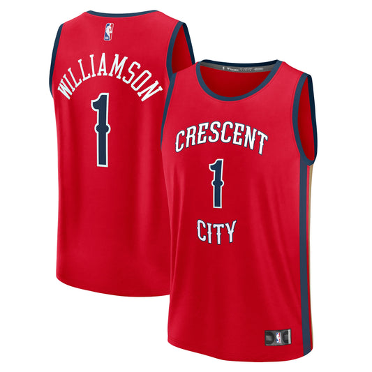 Zion Williamson New Orleans Pelicans Fanatics Branded Fast Break Replica Jersey - Statement Edition - Red